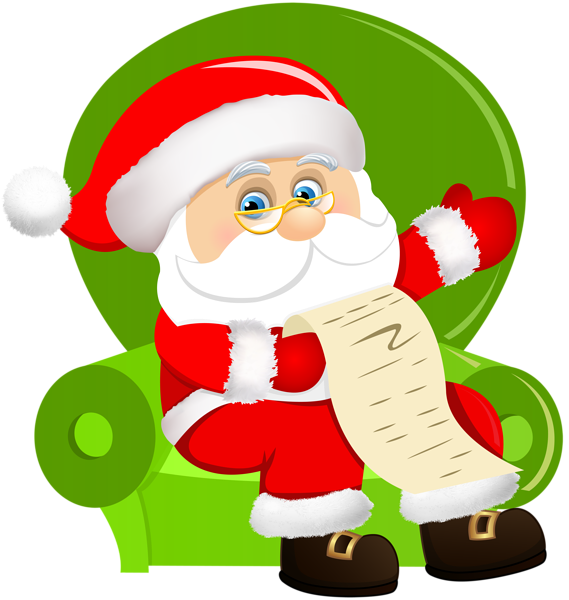 This png image - Santa Claus Sitting on Chair PNG Clip Art Image, is available for free download
