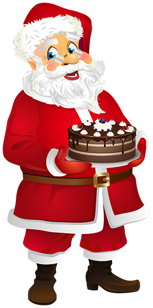 This png image - Santa Claus with Cake PNG Clipart, is available for free download