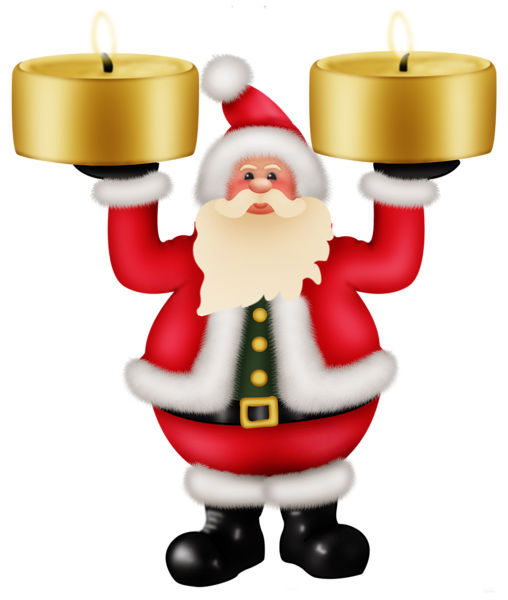 Santa Claus with Candles PNG Clipat | Gallery Yopriceville - High