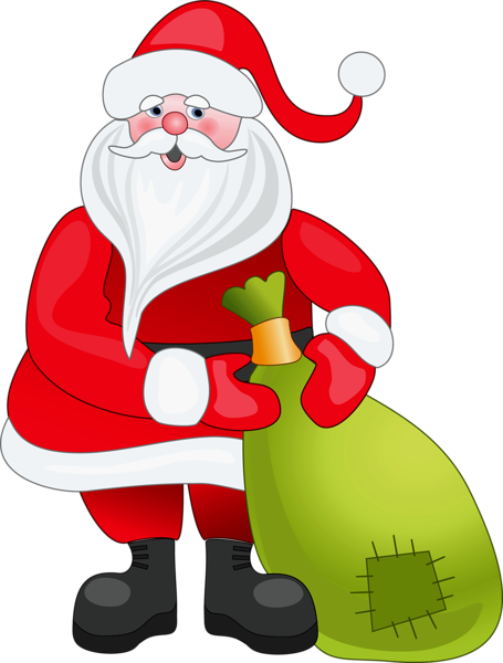 This png image - Santa Claus with Green Bag PNG Clipart, is available for free download