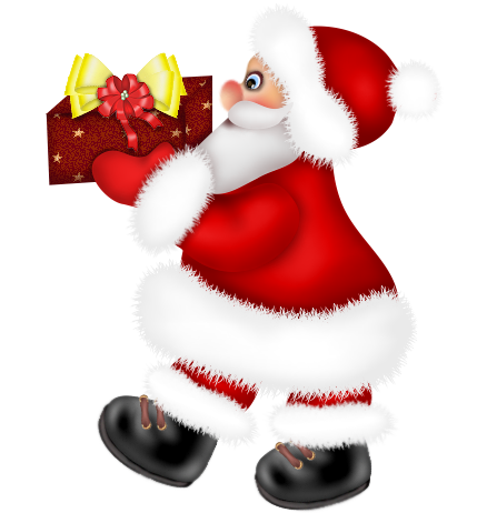 This png image - Santa Claus with Red Present PNG Clipart, is available for free download