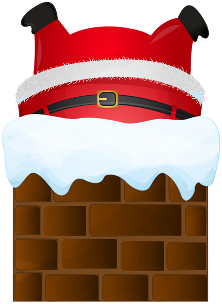 This png image - Santa in Chimney PNG Clipart, is available for free download