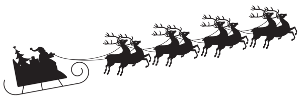 This png image - Santa with Sleigh Silhouette Transparent PNG Clip Art Image, is available for free download