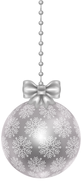 This png image - Silver Christmas Ball Transparent PNG Clip Art, is available for free download