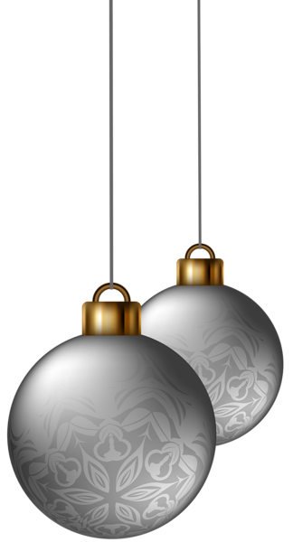 This png image - Silver Christmas Balls PNG Clipart Image, is available for free download