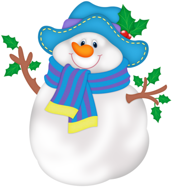 This png image - Snowman PNG with Blue Hat, is available for free download