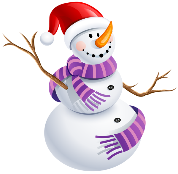This png image - Snowman with Purple Scarf PNG Picture, is available for free download