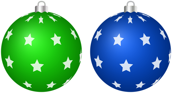 This png image - Starry Christmas Balls Green Blue PNG Clipart, is available for free download