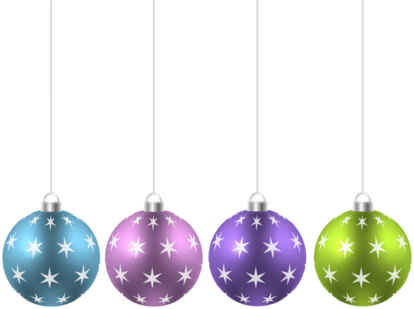 This png image - Starry Christmas Balls Set PNG Clipart, is available for free download