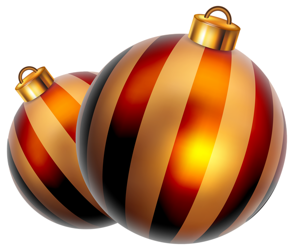 This png image - Striped Christmas Balls PNG Clipart Image, is available for free download