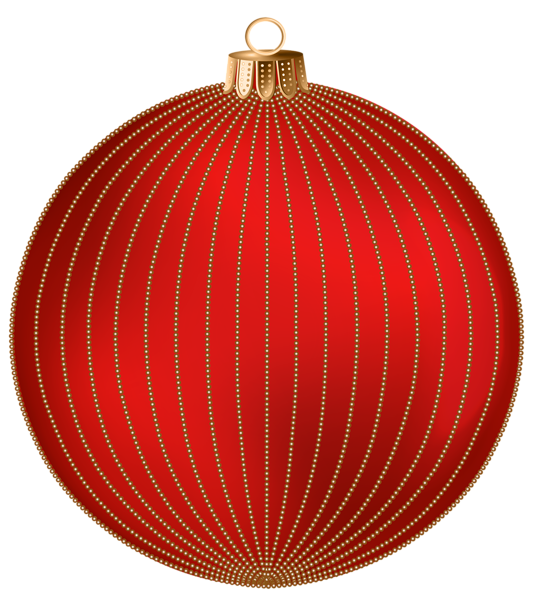 This png image - Striped XMAS Ball Red PNG Transparent Clipart, is available for free download