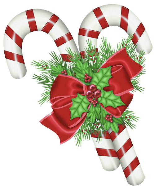 This png image - Transparent Christmas Candy Canes with Mistletoe PNG Clipart Picture, is available for free download