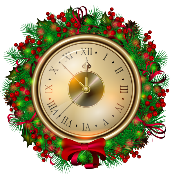 This png image - Transparent Christmas Clock PNG Clipartt, is available for free download