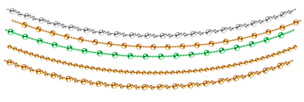 This png image - Transparent Christmas Decorative Beads Garland, is available for free download