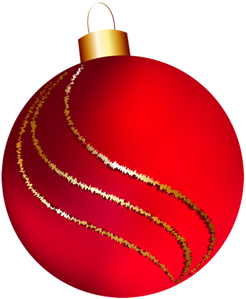 This png image - Transparent Christmas Large Red Ornament Clipart, is available for free download