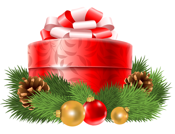 This png image - Transparent Christmas Red Gift Decor PNG Clipart, is available for free download