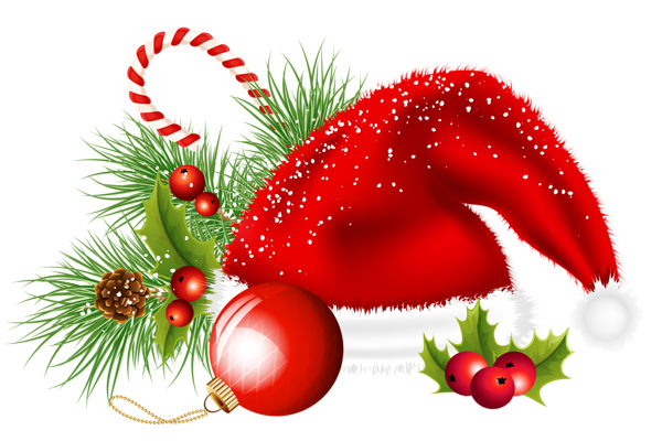 This png image - Transparent Christmas Santa Hat and Ornaments Decoration PNG Clipart, is available for free download