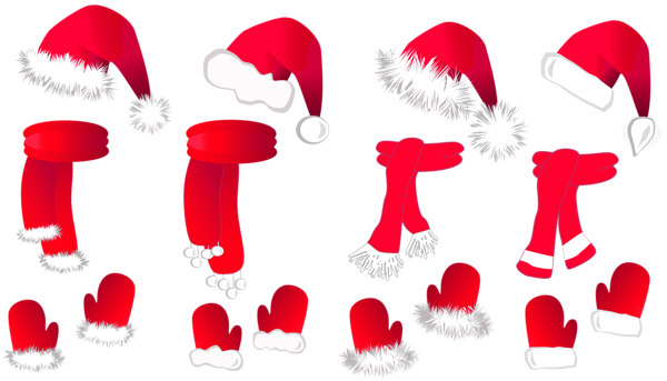 This png image - Transparent Christmas Santa Hat and Scarfs Collection PNG Clipart, is available for free download