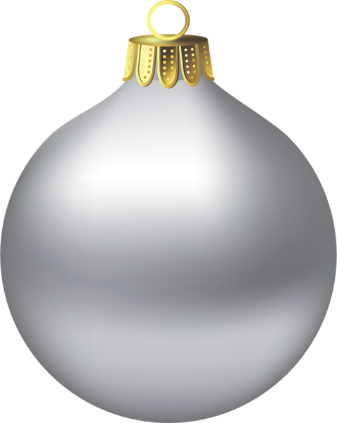This png image - Transparent Christmas Silver Ornament Clipart, is available for free download