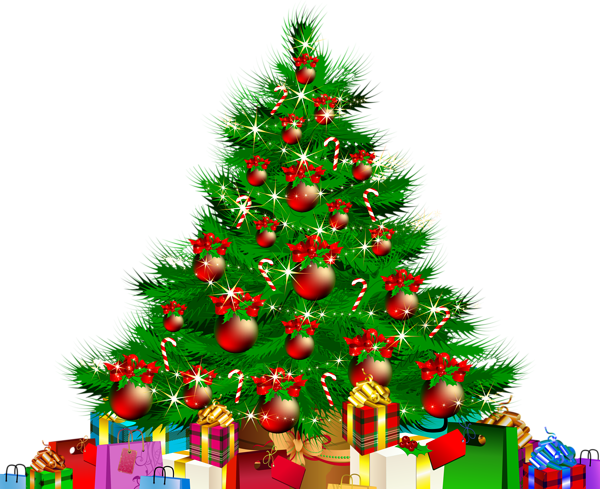 This png image - Transparent Christmas Tree and Giftss PNG Clipart, is available for free download