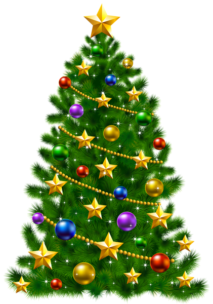 This png image - Transparent Christmas Tree with Stars PNG Clipart, is available for free download