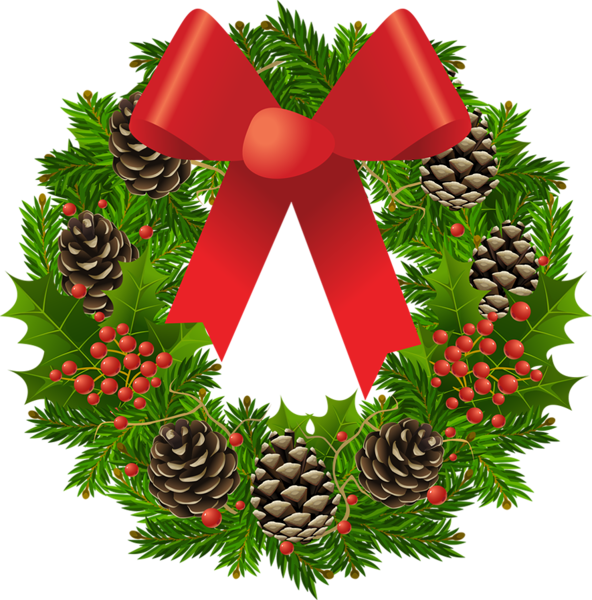 This png image - Transparent Christmas Wreath Clipart Picture, is available for free download