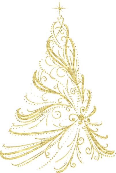 This png image - Transparent Golden Decorative Christmas Tree PNG Clipart, is available for free download