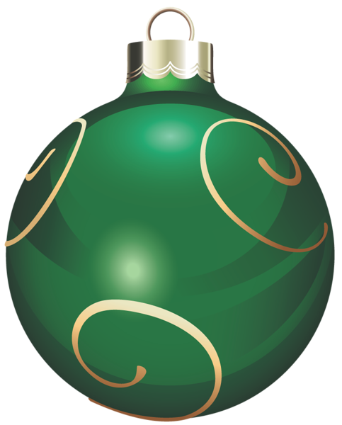 This png image - Transparent Green and Gold Christmas Ball PNG Clipart, is available for free download