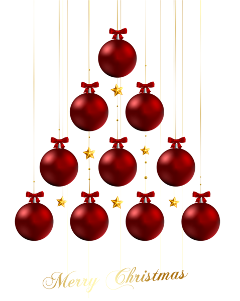 This png image - Transparent Merry Christmas Red Ornaments, is available for free download