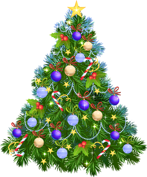 This png image - Transparent PNG Christmas Tree with Purple Ornaments, is available for free download