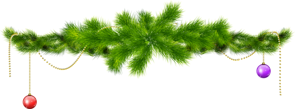 This png image - Transparent Pine Branch with Christmas Balls PNG Clipart, is available for free download