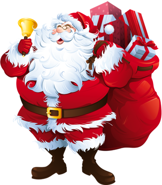 This png image - Transparent Santa Claus with Big Bag Clipart, is available for free download