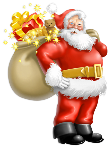 This png image - Transparent Santa Claus with Gifts PNG Clipart, is available for free download
