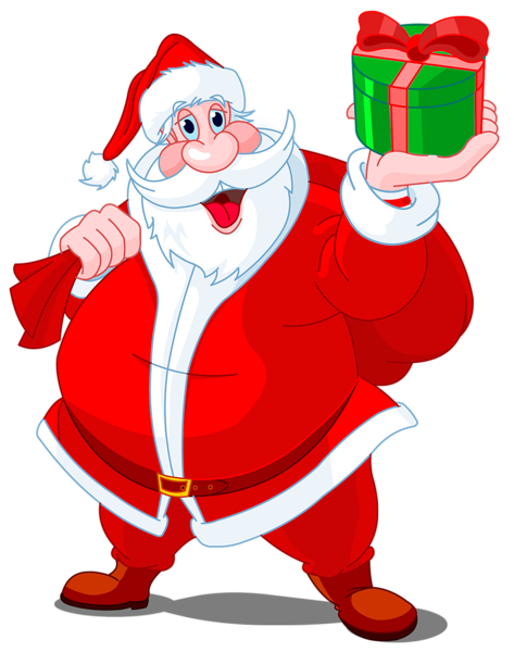 This png image - Transparent Santa Claus with Green Gift PNG Clipart, is available for free download