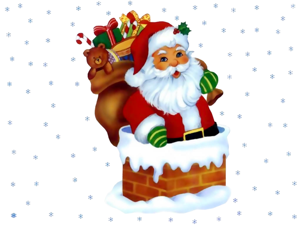This png image - Transparent Santa Claus with Snowflakes, is available for free download