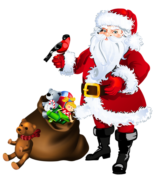 This png image - Transparent Santa Claus with Toys Clipart, is available for free download