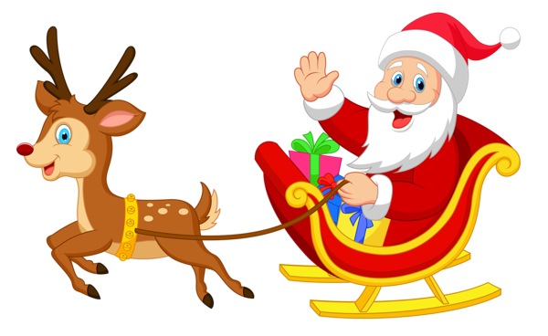 This png image - Transparent Santa with Rudolph PNG Clipart, is available for free download