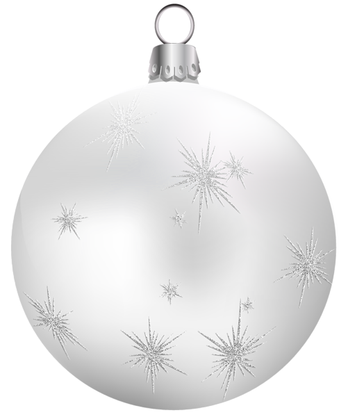 This png image - Transparent White Christmas Ball PNG Clipart, is available for free download