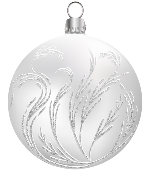 This png image - Transparent White Christmas Ball PNG Picture, is available for free download