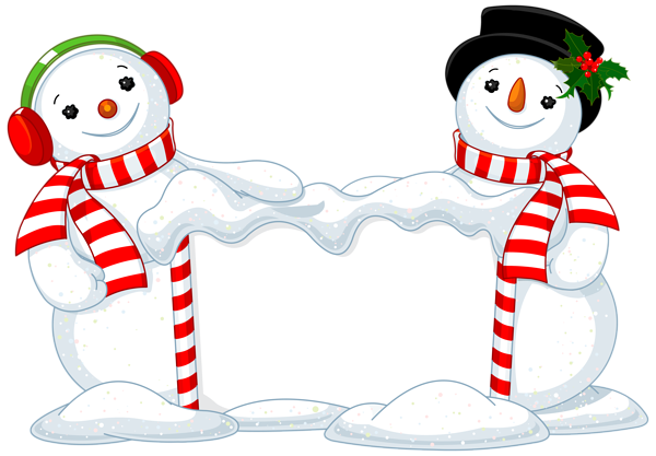 This png image - Two Snowman Decor PNG Clipart Image, is available for free download