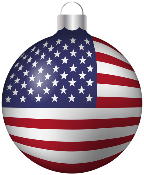 This png image - USA Christmas Ball PNG Clipart, is available for free download