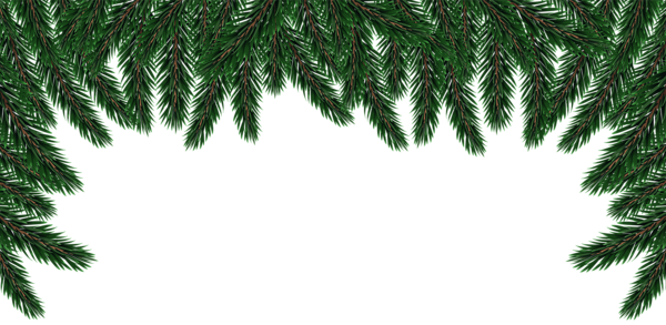 This png image - Upper Pine Border PNG Clipart, is available for free download