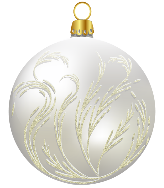 This png image - White Christmas Ball PNG Clipart, is available for free download