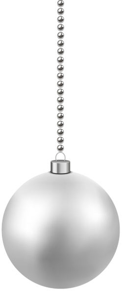 This png image - White Christmas Hanging Ball PNG Clipart Image, is available for free download