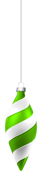 This png image - White and Green Christmas Ornament PNG Clipart Image, is available for free download