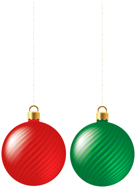 This png image - Xmas Hanging Balls Green Red Clip Art Image, is available for free download