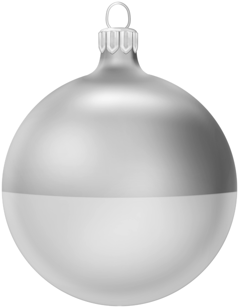 This png image - Xmas Silver Ball Ornament PNG Clipart, is available for free download