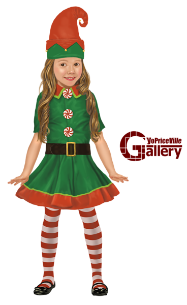 This png image - Christmas Girl Elf Painting PNG Clipart, is available for free download