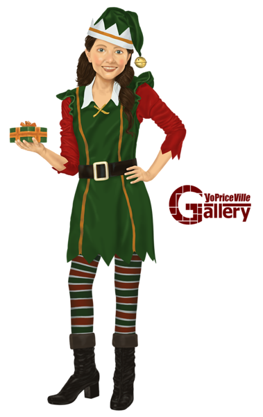 This png image - Girl Christmas Elf Painting PNG Clipart, is available for free download