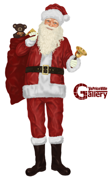 This png image - Santa Claus with Bell Painting PNG Clipart, is available for free download
